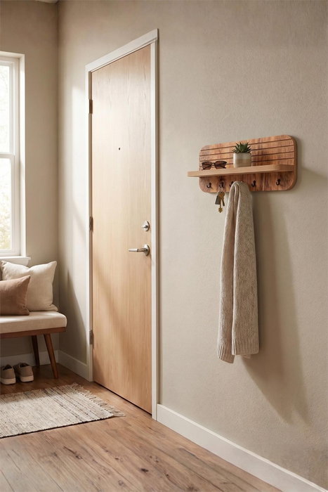 Hanah Home Artmtkwll9-Oak Estantería de pared Roble Hanah Home Artmtkwll9-Oak Estantería de pared Roble
